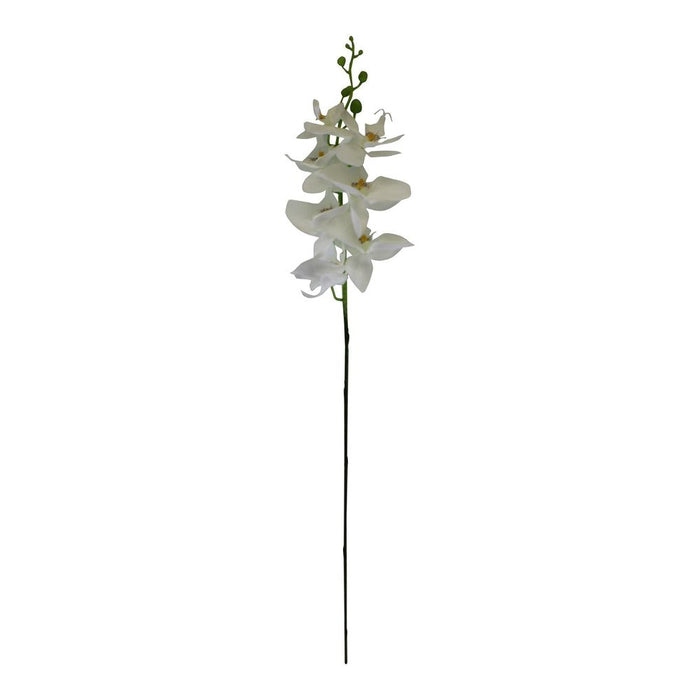 Single Orchid Spray, White Flowers, 85cm - High-Quality Faux Floral Arrangement for Elegant Decor