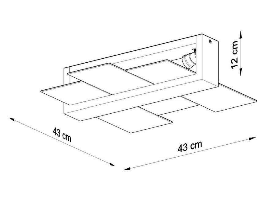 Ceiling Lamp FENIKS 2: White Wood/Glass Modern E27 - Loft Design, Scandinavian & Ultra-Modern - High Quality