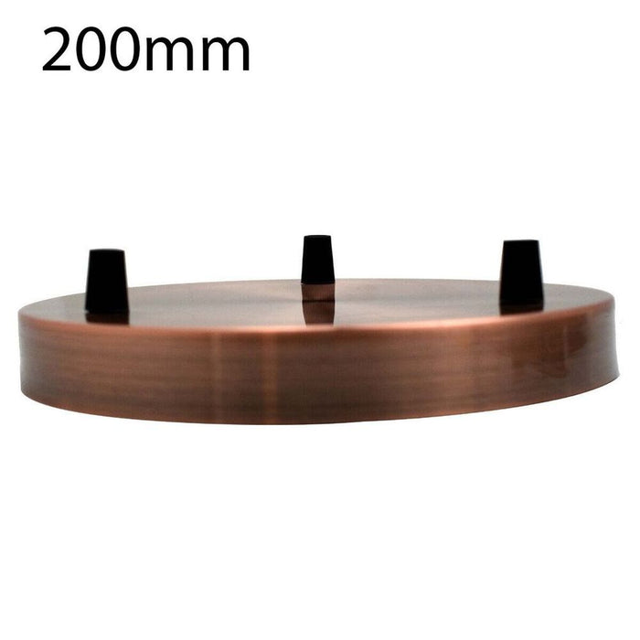 Multi-outlet ceiling rose, 3-way outlet Copper~3083