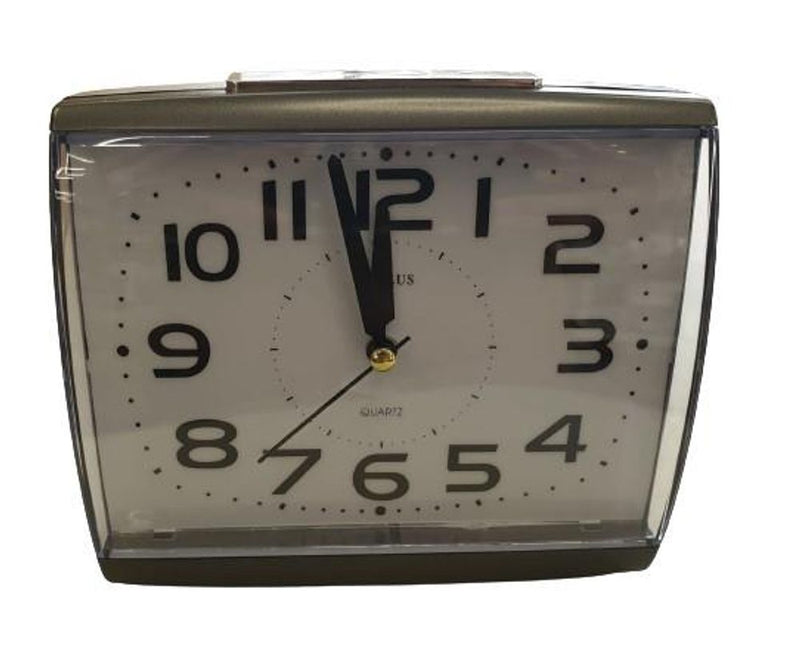 Amplus Silent Sweep Light Snooze Large Numbers Graphite Alarm Clock - PT175G