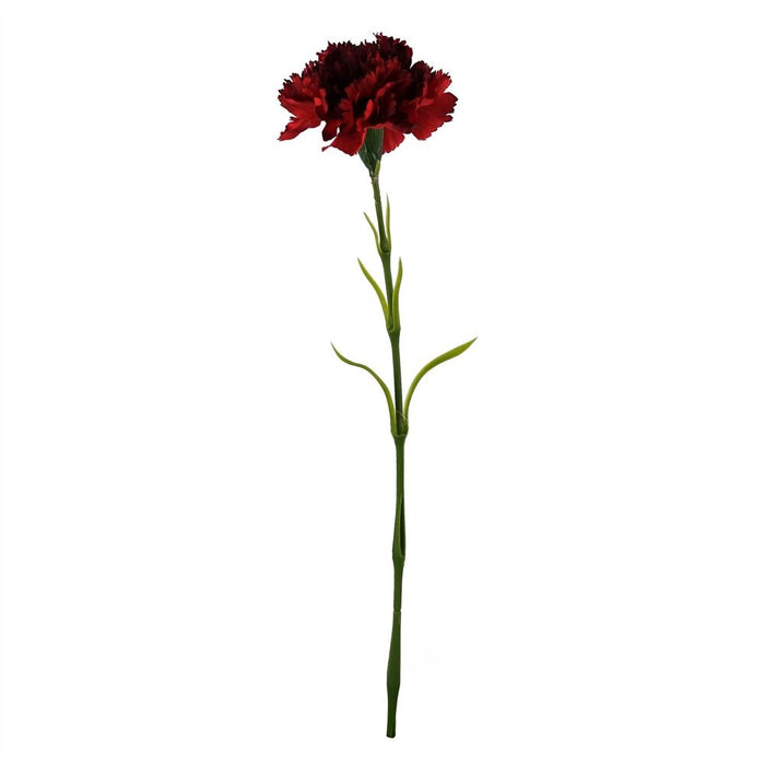 Premium 65cm Red Carnations Glass Ball Vase - Best Quality, Complete Pack - Artificial Flower Arrangement