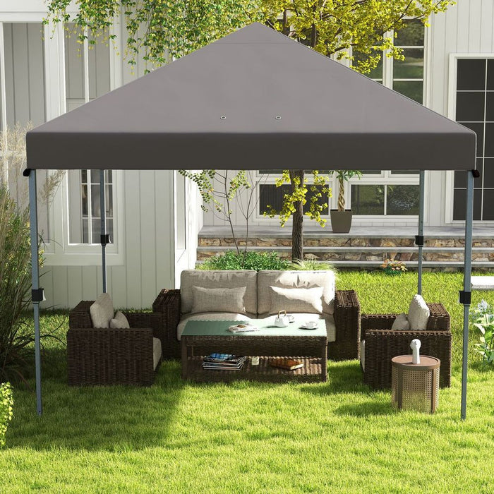 Outsunny 3x3 Pop Up Gazebo - Instant Shelter with 1-Button Push, Grey. High quality, fast assembly, perfect for outdoor gatherings.