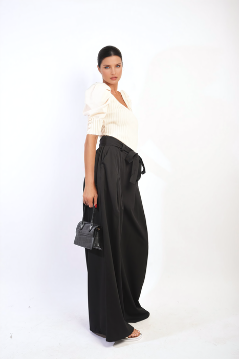 Clara High Waist Belted Wide Leg Trouser - Flattering, Chic, and Versatile Pants for Any Occasion