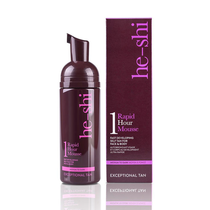 He-Shi Rapid 1 Hour Mousse - Medium to Dark Self Tan - Quick Dry