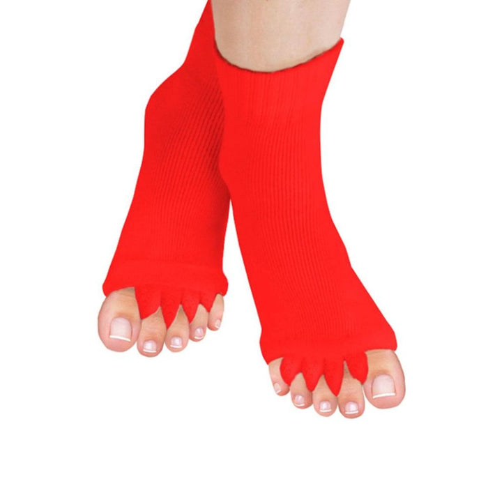 Flo Foot Alignment Socks - Relieve Foot Pain, Red Color. Quality Product, One Size Fits All.