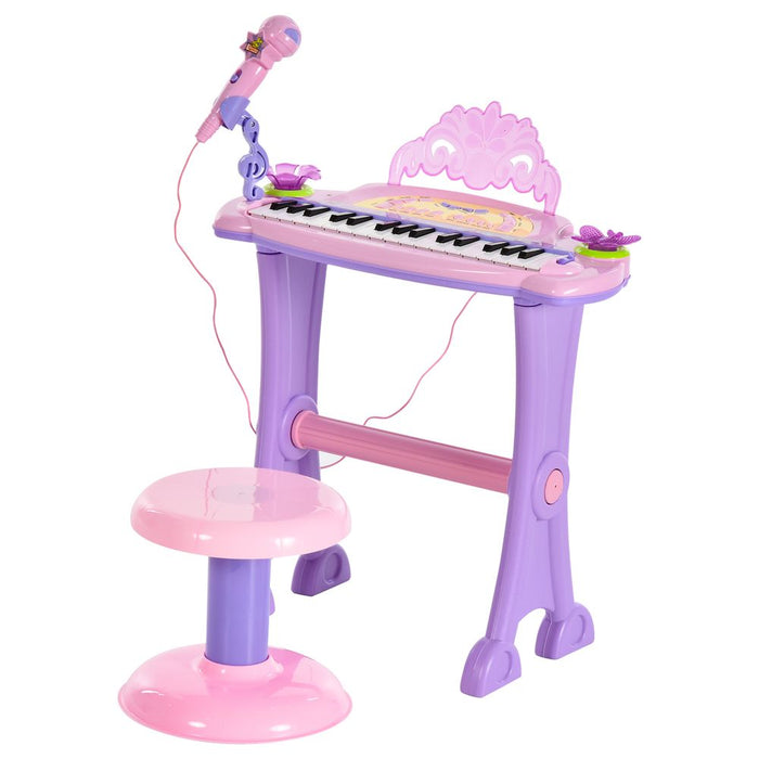 Premium Quality Mini Battery Organ Piano Microphone Stool 32 Key Keyboard Kids Toy