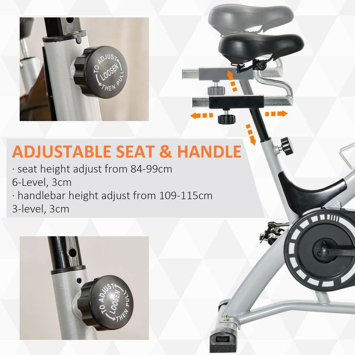 High-Quality HOMCOM Exercise Bike - LCD Monitor, Adjustable Seat & Handle - 15KG Flywheel - Get Fit Now!