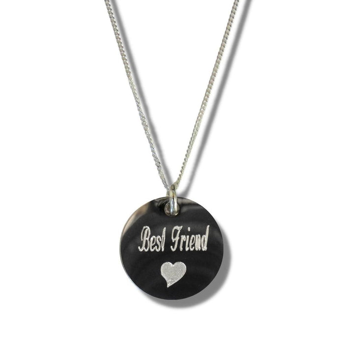 Best Friend Disc Necklace & Heart Symbol | Ideal Birthday or Christmas Gift