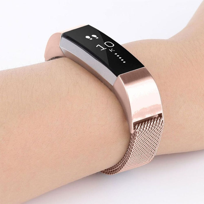 Aquarius Milanese Replacement Strap Band - Fitbit Alta, Rose Gold