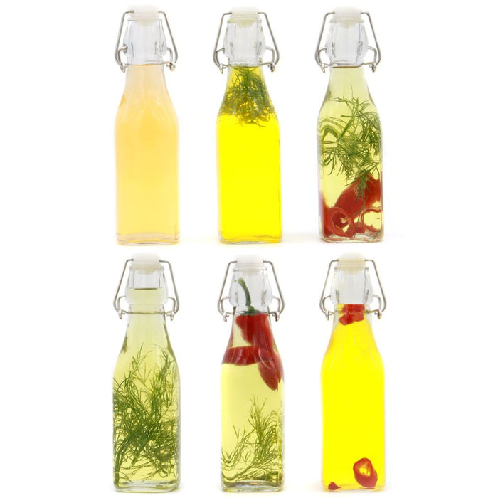 Clip Top Preserve Glass Kitchen Bottles 250ml - Set of 6 | M&W