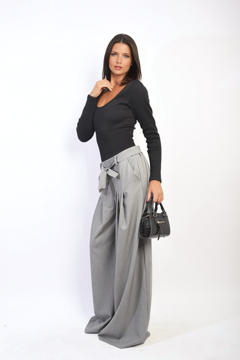 Clara High Waist Belted Wide Leg Trouser - Flattering, Chic, and Versatile Pants for Any Occasion