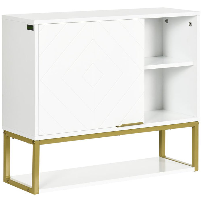 High-Quality kleankin Wall Cabinet: Adjustable Shelf, Stylish Storage Solution for Bathroom, Hallway, Living Room