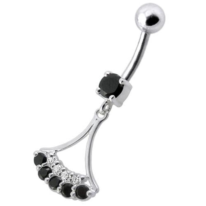 Fancy  Jeweled Dangling Belly Navel Ring Body Jewelry