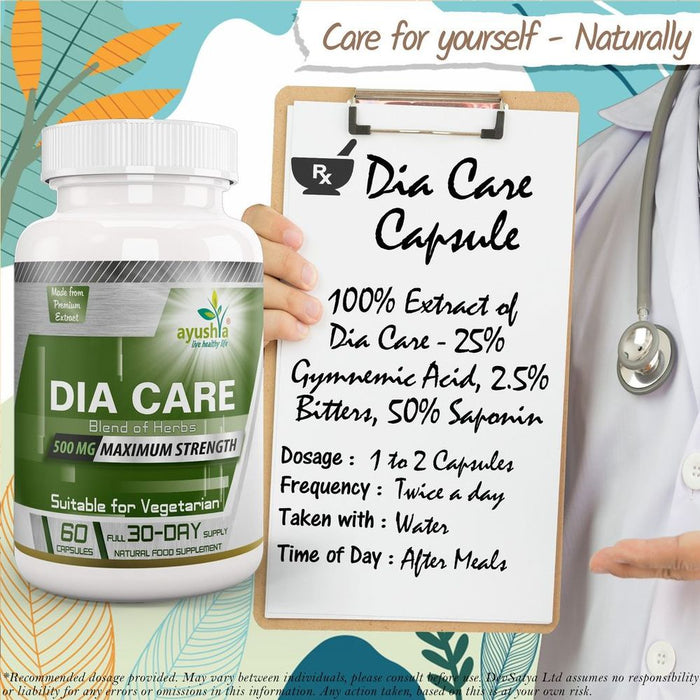 Dia Care Capsules - Ayurvedic Blend for Blood Sugar Control