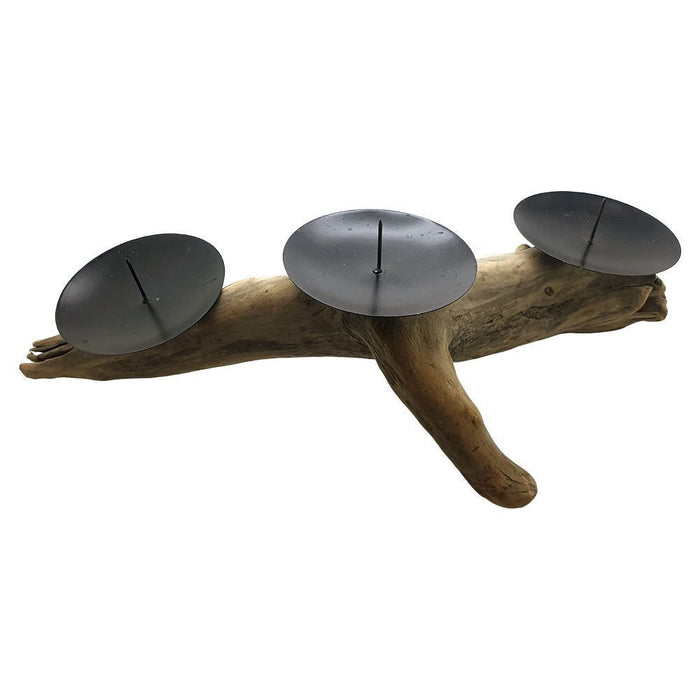 Vie Naturals Rustic Driftwood Candle Holder