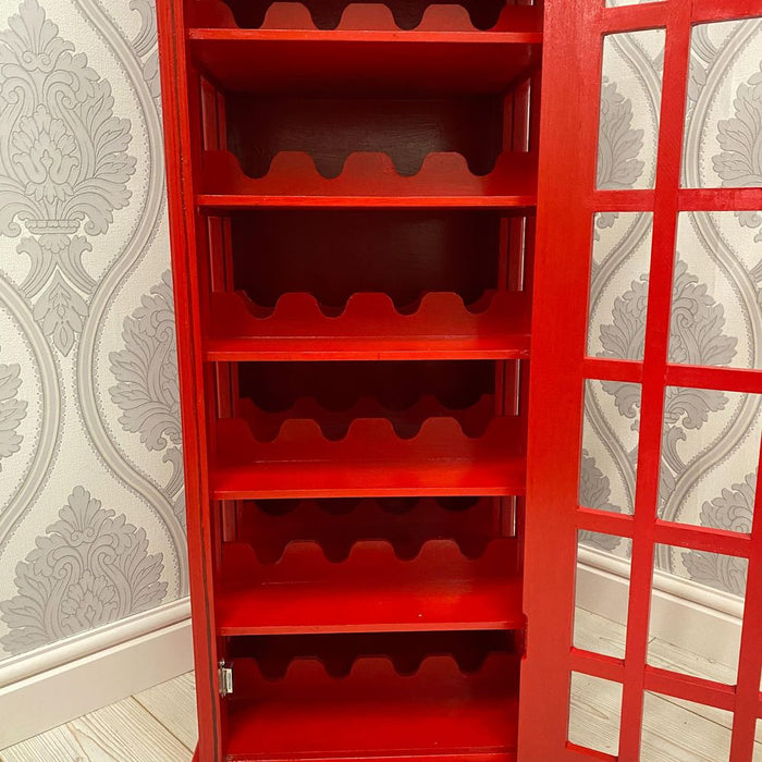 Stylish Telephone Wine Cabinet - 171CM Height - 28 Bottle Capacity - Hand Finished - UK Design