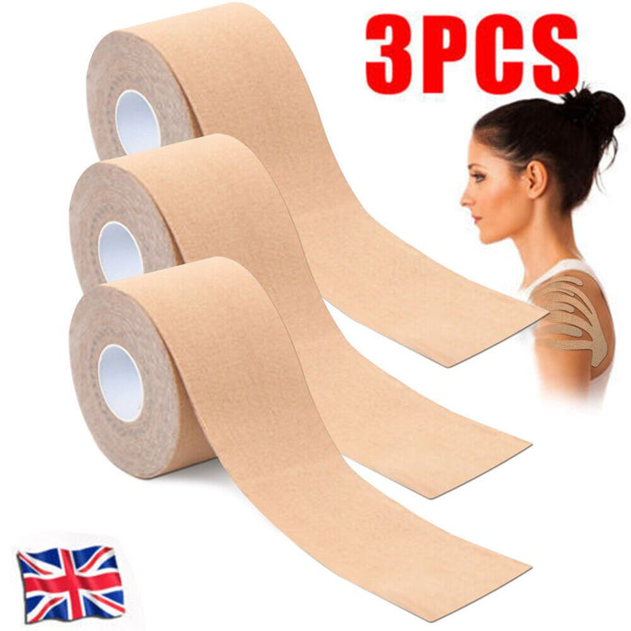 3 Pack Kinesiology Tape KT Muscle Strain Injury Support Physio Sports 5cm x 5m