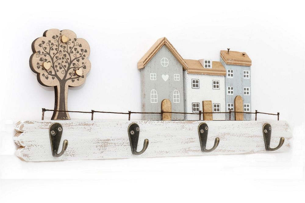 Premium Quality Wooden House with 4 Hooks