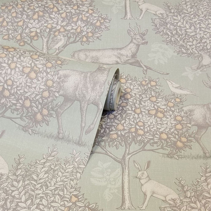 Premium Woodland Scene Sage Green sw12 Pillowcase