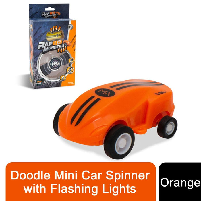 Doodle Mini Car Spinner- Flashing Lights, High-Speed, Portable Toy