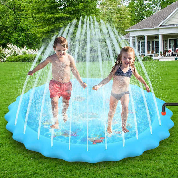 SOKA Blue Round Sprayer 0000257 - Multipurpose Splash Mat for Kids - Easy to Use - Heavy-Duty PVC - Ideal Summer Gift - Ages 5 to 14