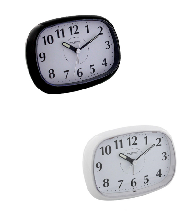 5334 William Widdop® Oval Alarm Clock Available Multiple Colour