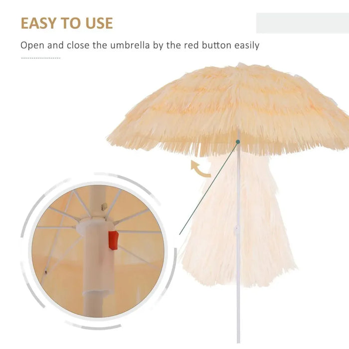 Premium Hawaii Sun Umbrella - Hawaiian Style, Adjustable & Portable - Perfect for Patio, Garden, Beach