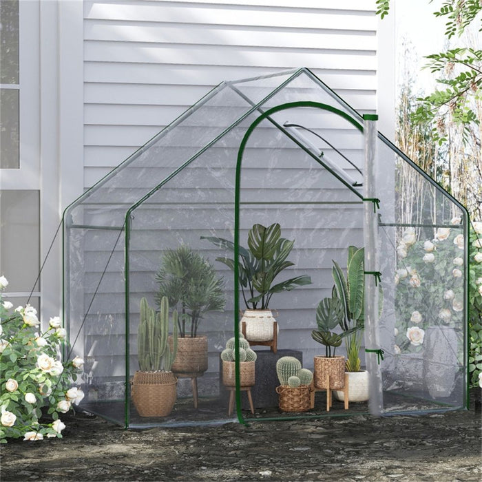 Mini Walk-in Greenhouse | UV-resistant PE plastic cover | Transparent 180L x 100W x 168H cm