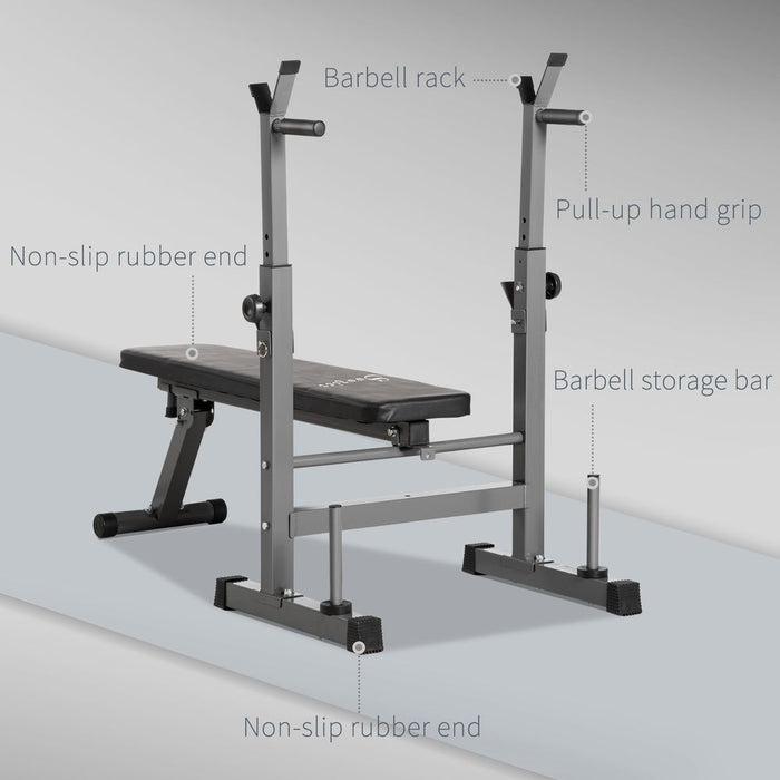 Elite Adjustable Weight Bench - Foldable, Barbell Rack, Dip Station - Shop Now