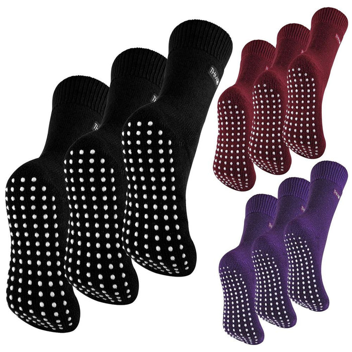 THMO - Ladies 3 Pack Slipper Socks