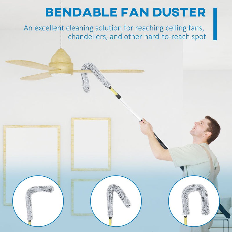 Pro-Grade Extendable Feather Duster Kit - 3.5m Telescopic Pole