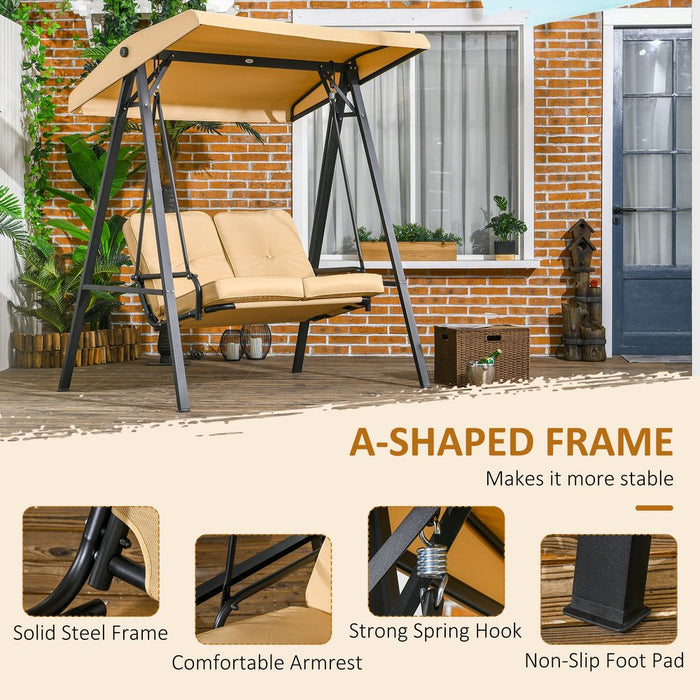 Outsunny 2-Seater Outdoor Swing w/ Adjustable Canopy: Stylish & Comfortable Garden Hammock