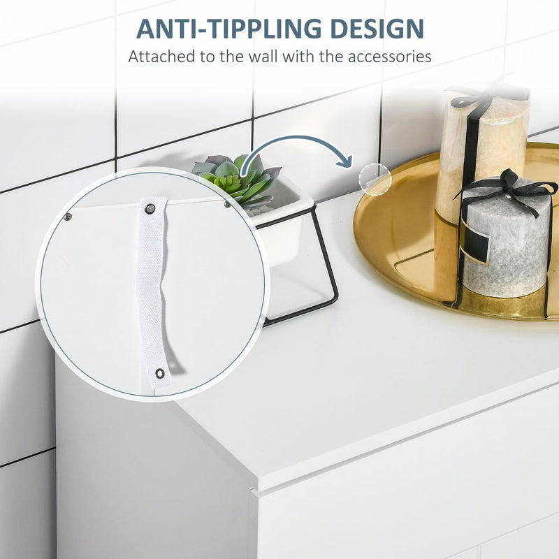 Premium-Quality Modern White Bathroom Floor Cabinet