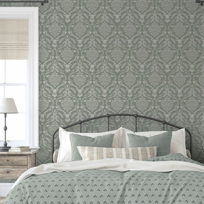 Premium Quality Stag Damask Sage Green sw12 - Perfect for All Demographics!