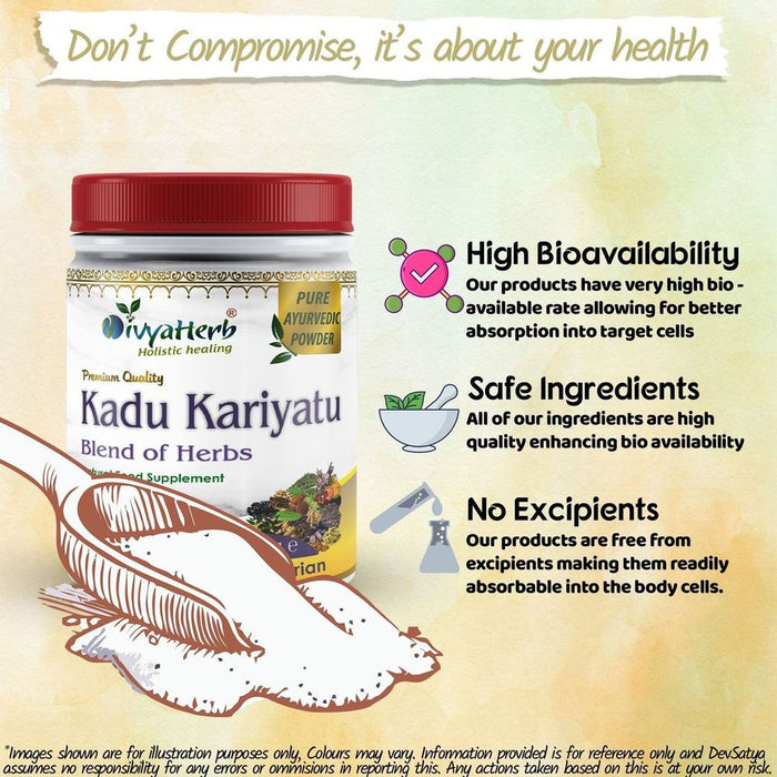 Premium Kadu Kariyatu Powder - Organic Herbal Tonic