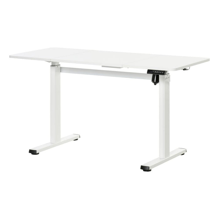 Vinsetto Electric Height Adjustable Standing Desk Sit Stand Desk with Large Desktop, Motor, Stand up Desk for Home Office, White