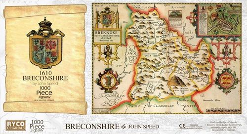 Breconshire Historical Map 1000 Piece Jigsaw Puzzle (1610)