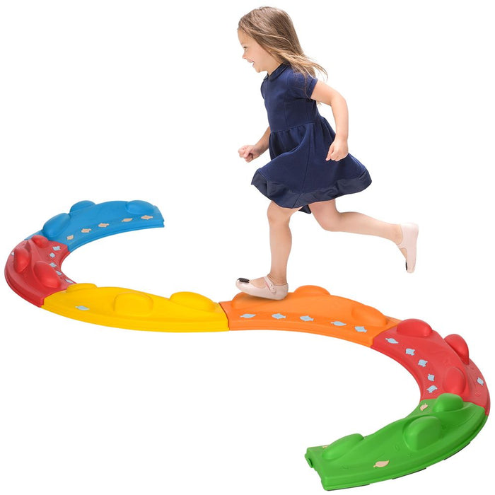 6 Pieces Balance Beam, Kids Stepping Stones, Outdoor Indoor Obstacle Course