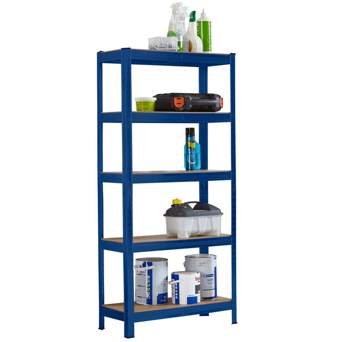 Premium 5 Tier Garage Shelving Racking - Adjustable Heights, Heavy Duty, Split into Workbenches