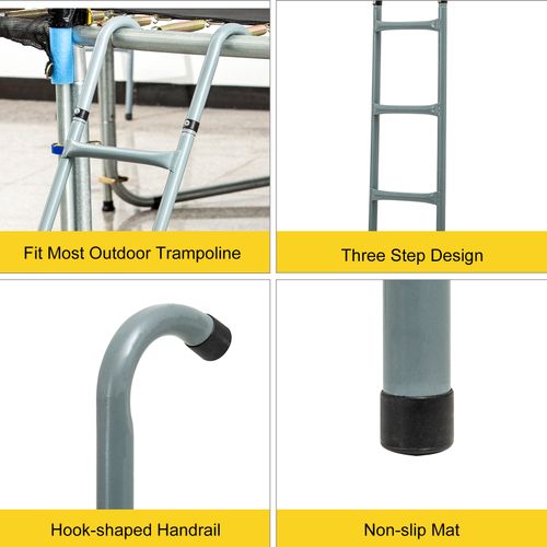 Trampoline Ladder Replacement Spare Step Suitable for 12ft, 14ft HOMCOM