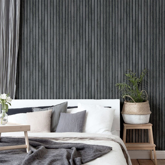 Wood Slats Charcoal Grey sw12