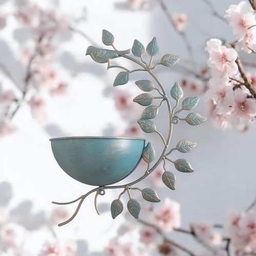 42CM BLUE METAL GARDEN PLANTER