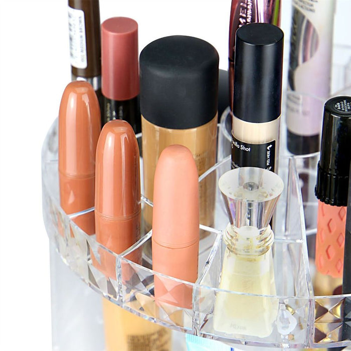 360° Rotating Makeup Organiser | Stylish & Durable Cosmetic Storage