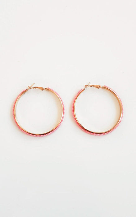 Beaded Hoop Earrings