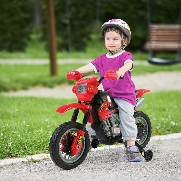 6V Kids Electric Motorbike Motorcycle Ride On for 3-6 Years Red HOMCOM Red