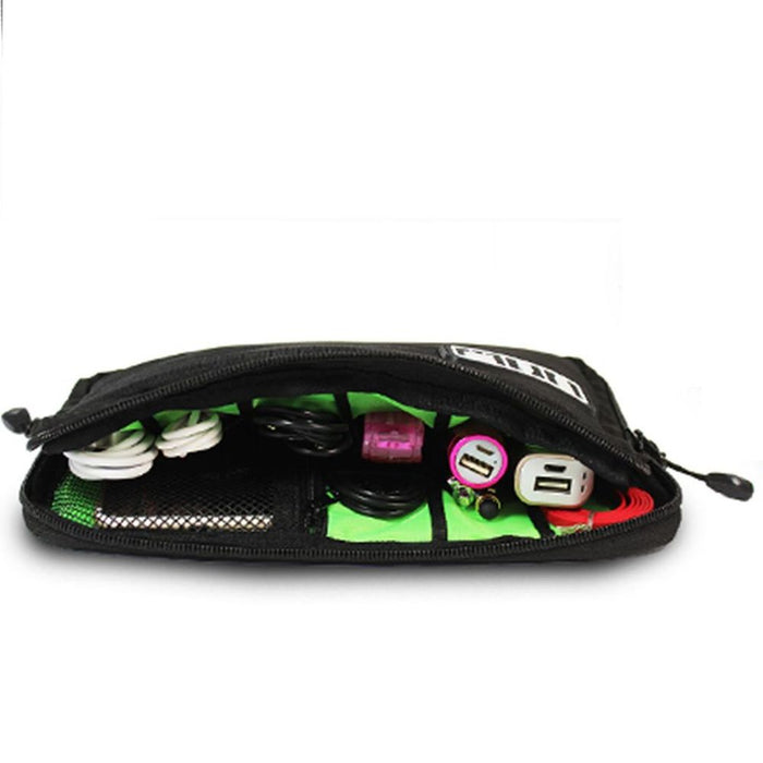 Aquarius Multi-Purpose Travel Electronics Organizer Bag, Black. Perfect for Cables, Chargers, Flash Drives, and More!