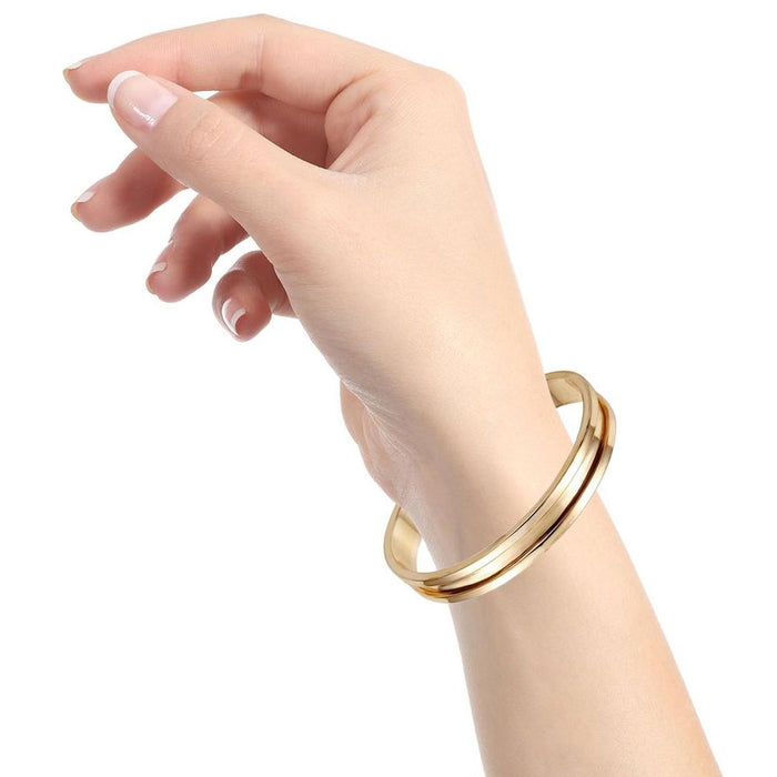 Aquarius Hair Elastic Holder Bracelet, Stainless Steel Gold - Elegant, High-Quality Hairband Accessory