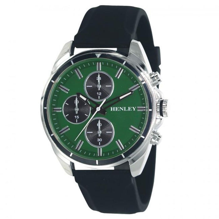 Henley Mens Multi Eye Green Dial Sports Watch H02209.11