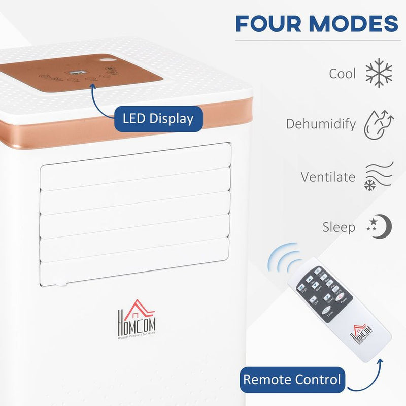 HOMCOM 10000 BTU Portable AC: 4 Modes, LED Display, Timer - Home & Office
