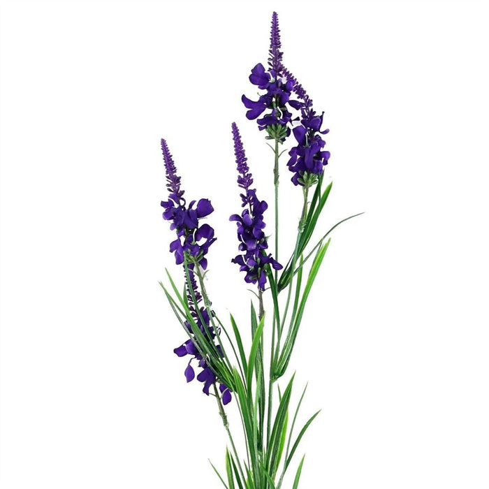 Purple Larkspur Artificial Stem Bundle - Pack of 6 - 80cm Length - Silk Petals - Versatile Decor